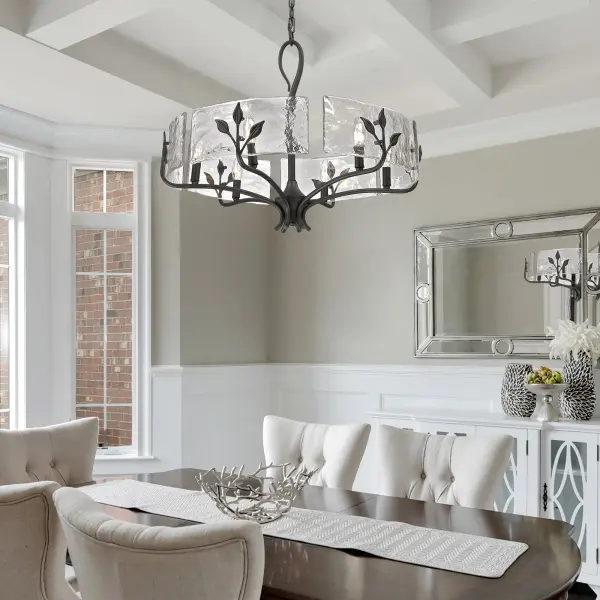 Golden Lighting Calla 6-Light Chandelier in Natural Black - Image 2