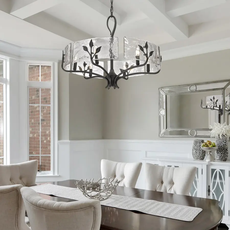 Golden Lighting Calla 6-Light Chandelier in Natural Black - Image 2