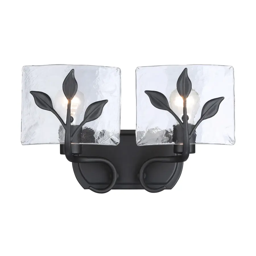 Golden Lighting Calla 2-Light Vanity in Natural Black - Image 1