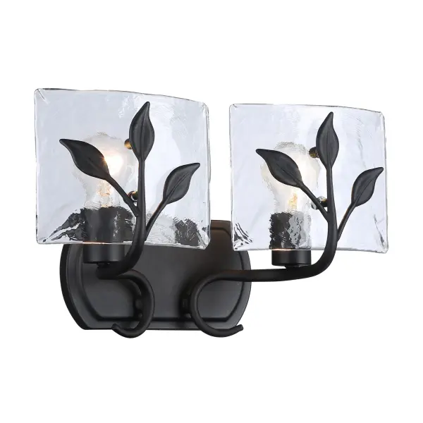 Golden Lighting Calla 2-Light Vanity in Natural Black - Image 2