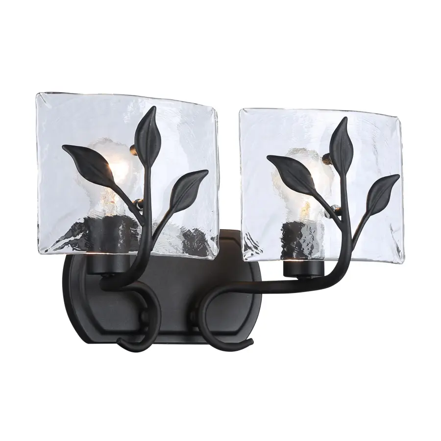 Golden Lighting Calla 2-Light Vanity in Natural Black - Image 2