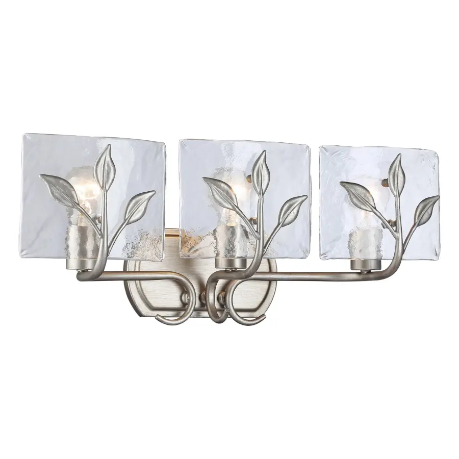 Golden Lighting Calla 3-Light Vanity in Peruvian Silver - Image 2