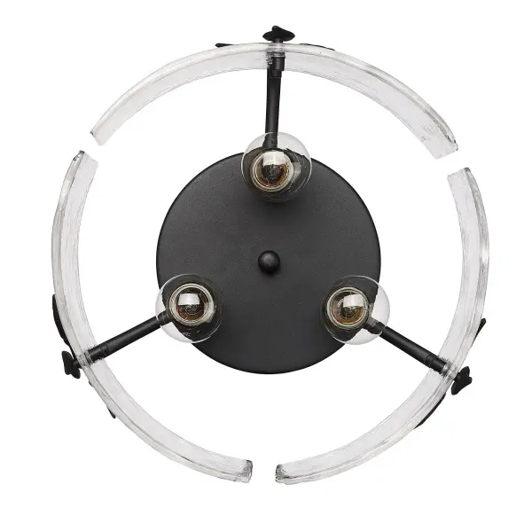 Golden Lighting Calla 3-Light Flush Mount in Natural Black - Image 3