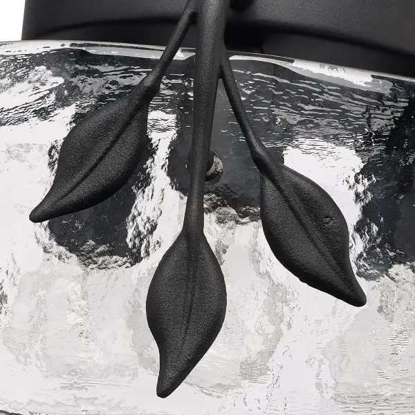 Golden Lighting Calla 3-Light Flush Mount in Natural Black - Image 4