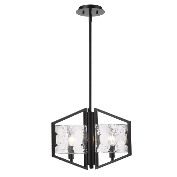 Golden Lighting Varsha 3-Light Pendant in Matte Black - Image 2