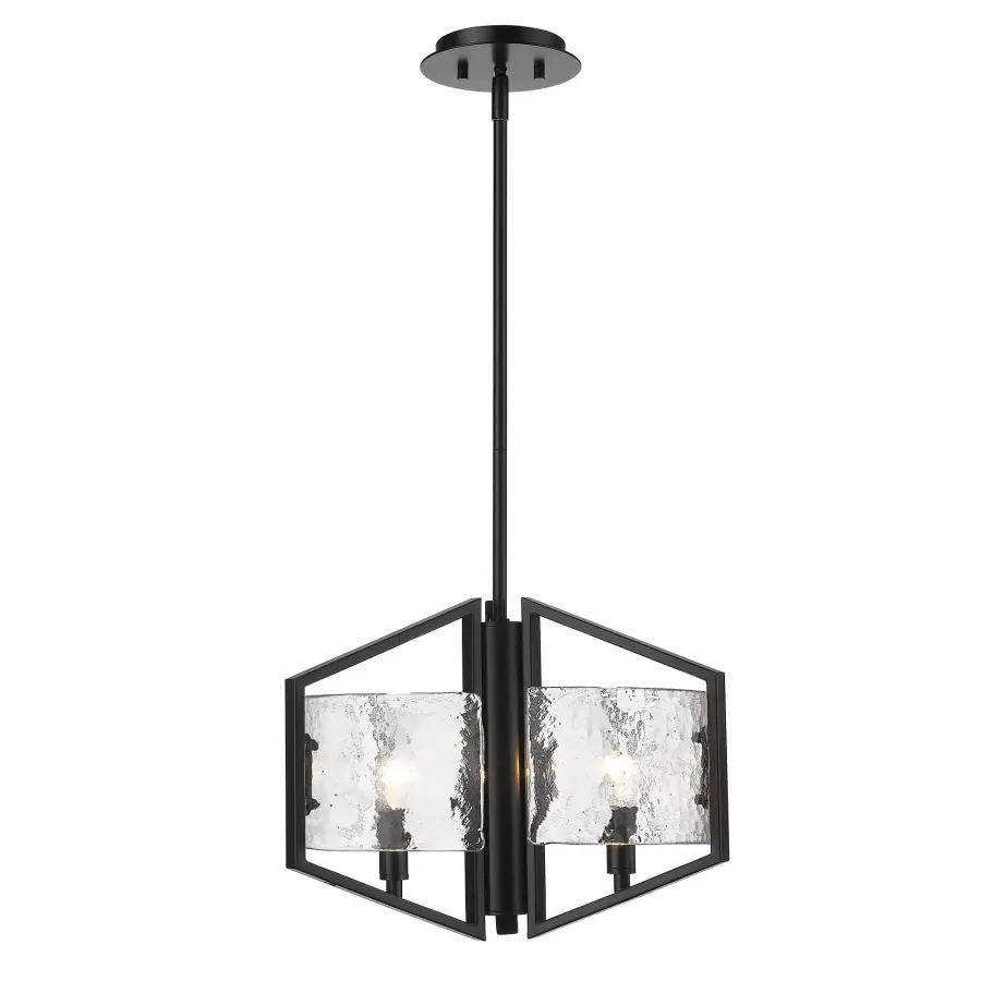 Golden Lighting Varsha 3-Light Pendant in Matte Black - Image 2