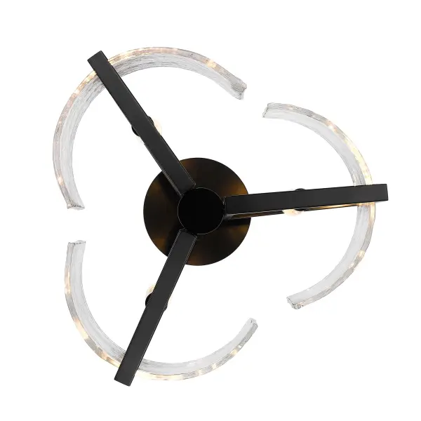 Golden Lighting Varsha 3-Light Pendant in Matte Black - Image 3