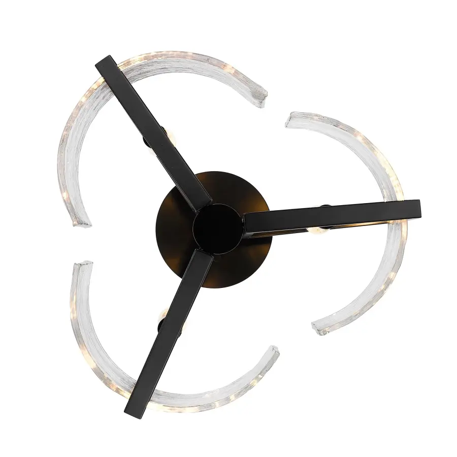 Golden Lighting Varsha 3-Light Pendant in Matte Black - Image 3