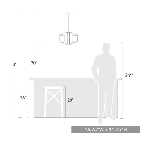 Golden Lighting Varsha 3-Light Pendant in Matte Black - Image 6