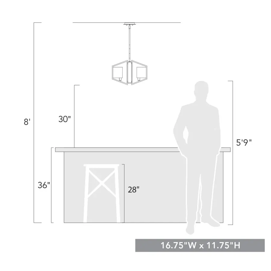 Golden Lighting Varsha 3-Light Pendant in Matte Black - Image 6