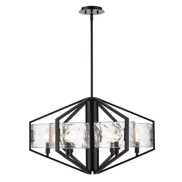 Golden Lighting Varsha 6-Light Chandelier in Matte Black - Image 3