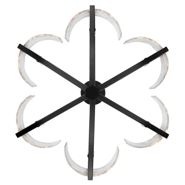 Golden Lighting Varsha 6-Light Chandelier in Matte Black - Image 4