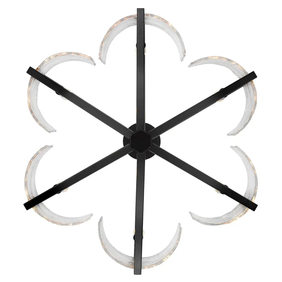 Golden Lighting Varsha 6-Light Chandelier in Matte Black - Image 4