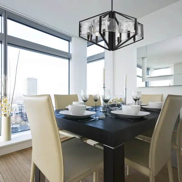 Golden Lighting Varsha 6-Light Chandelier in Matte Black - Image 7
