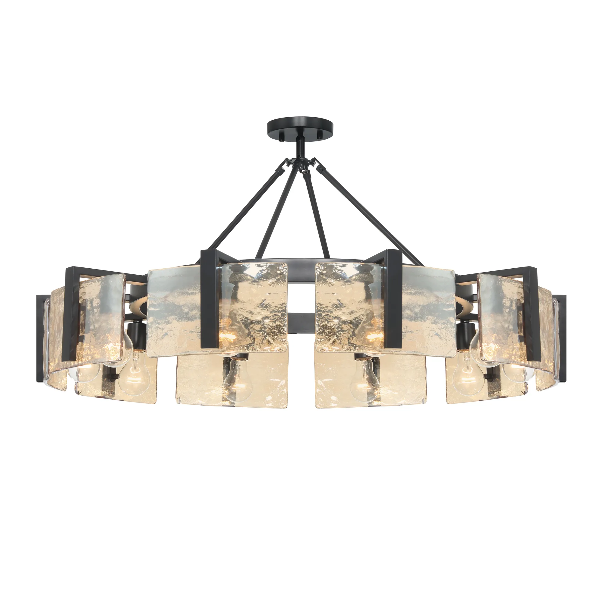 Aenon Ten Light Semi-Flush Mount in Matte Black