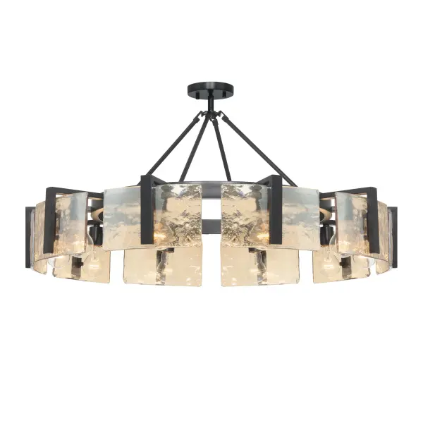 Aenon 10-Light Semi-Flush Mount in Matte Black - Image 1