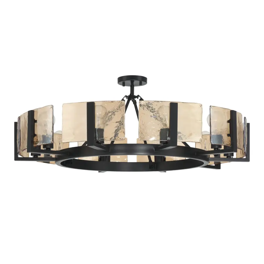 Aenon 10-Light Semi-Flush Mount in Matte Black - Image 2