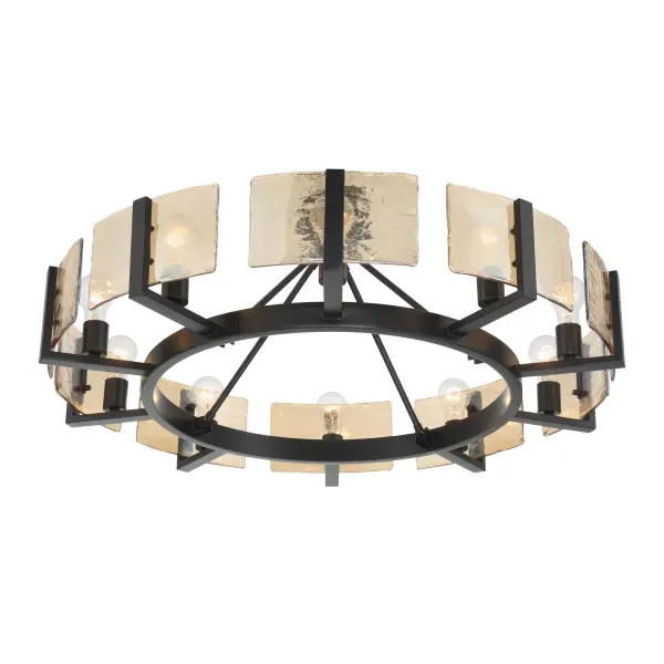 Aenon 10-Light Semi-Flush Mount in Matte Black - Image 4