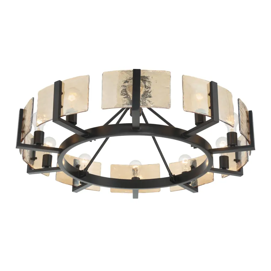 Aenon 10-Light Semi-Flush Mount in Matte Black - Image 4