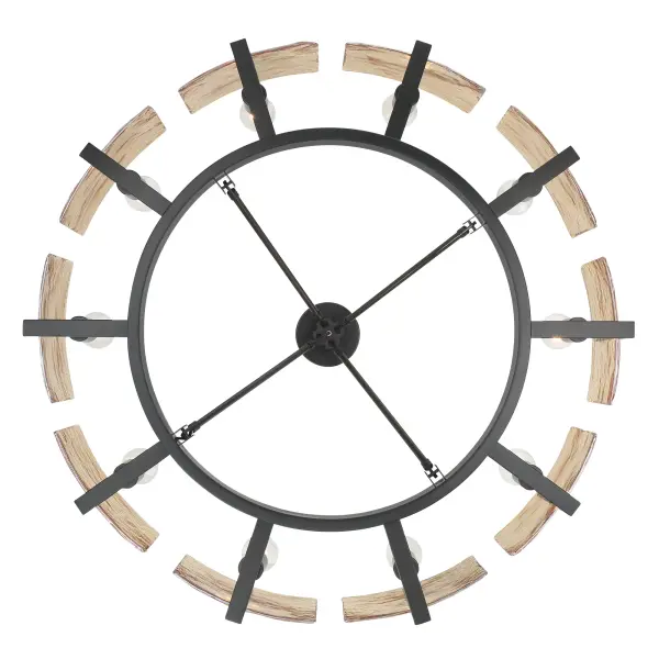 Aenon 10-Light Semi-Flush Mount in Matte Black - Image 5