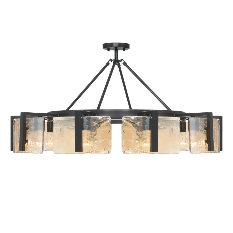 Aenon 10-Light Semi-Flush Mount in Matte Black - Image 6