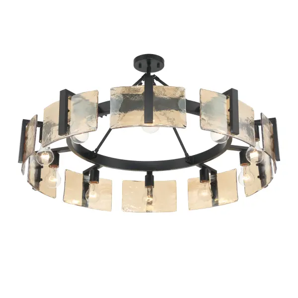 Aenon 10-Light Semi-Flush Mount in Matte Black - Image 7