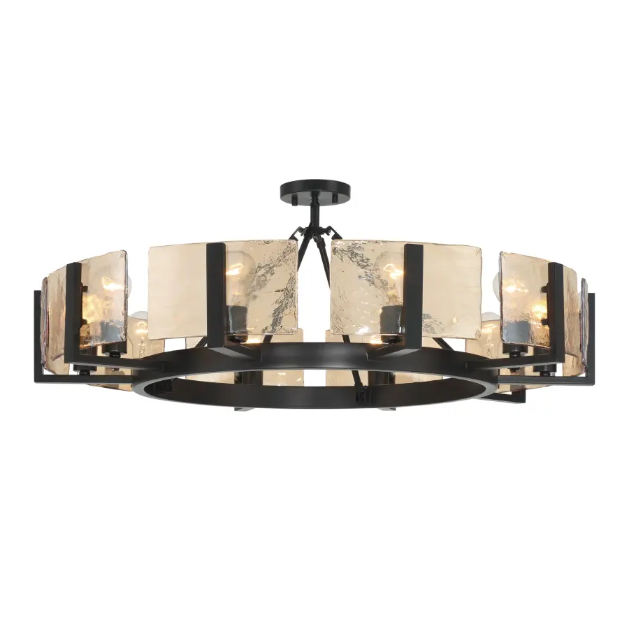 Aenon 10-Light Semi-Flush Mount in Matte Black - Image 8