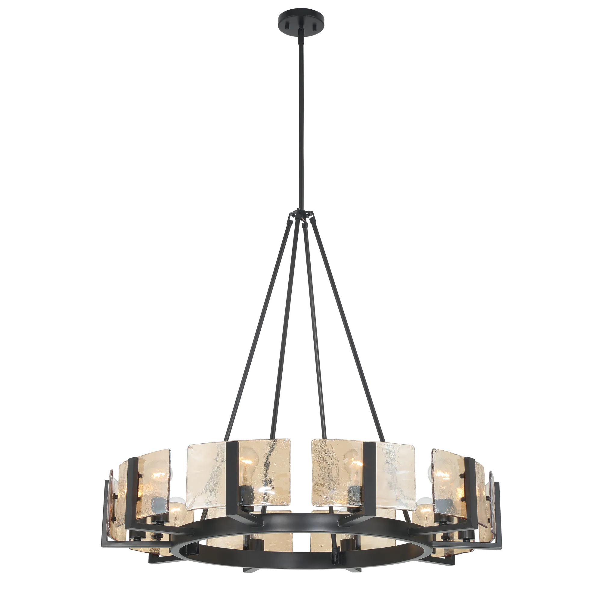 Aenon Ten Light Chandelier in Matte Black