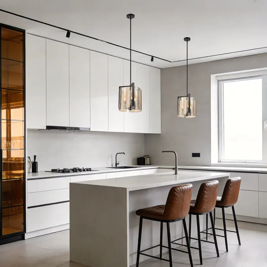 Aenon Three Light Pendant in Matte Black - Image 10