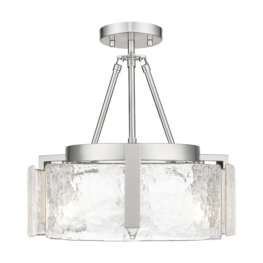 Golden Lighting Aenon 3-Light Semi-Flush Mount in Pewter - Image 1