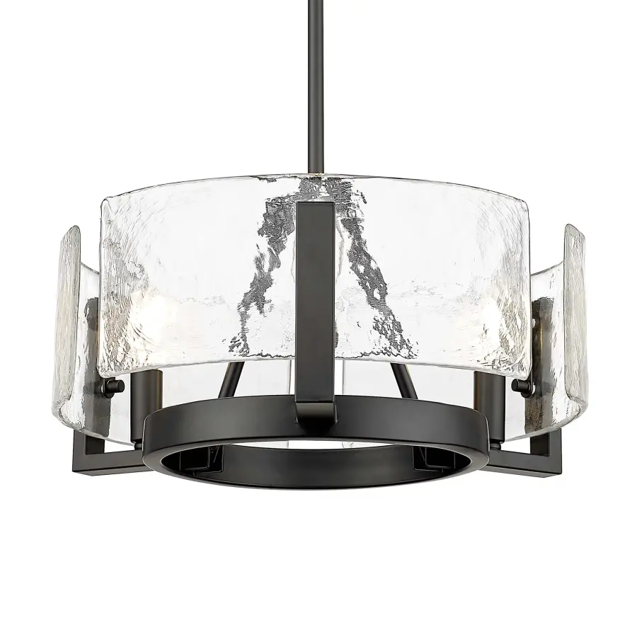 Golden Lighting Aenon 3-Light Chandelier in Matte Black - Image 1
