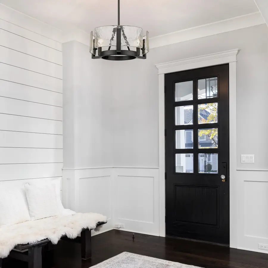 Golden Lighting Aenon 3-Light Chandelier in Matte Black - Image 2