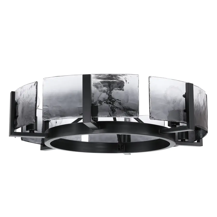 Aenon 6-Light Semi-Flush Mount in Matte Black - Image 2