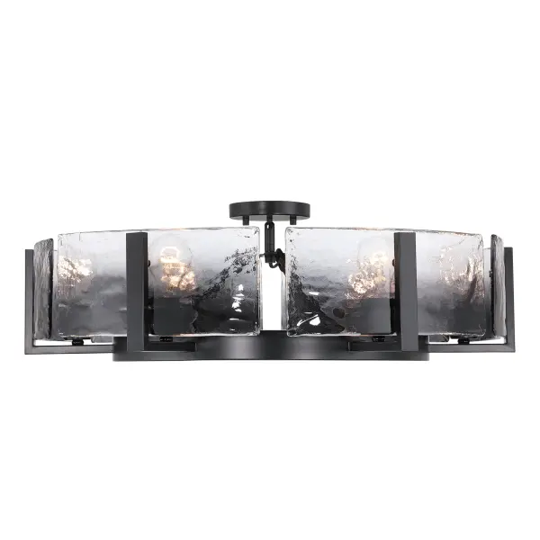 Aenon 6-Light Semi-Flush Mount in Matte Black - Image 3