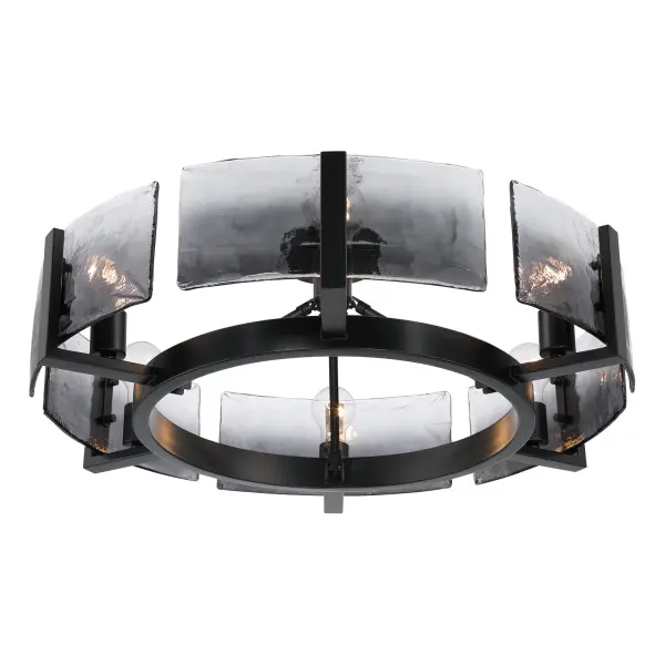 Aenon 6-Light Semi-Flush Mount in Matte Black - Image 4