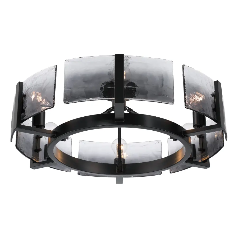 Aenon 6-Light Semi-Flush Mount in Matte Black - Image 4