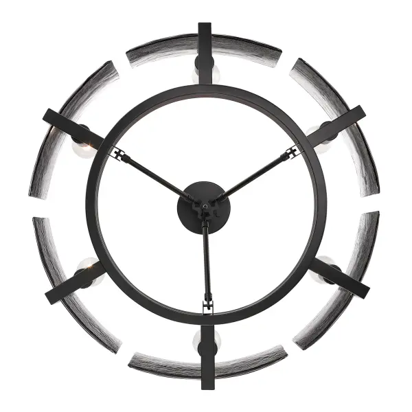 Aenon 6-Light Semi-Flush Mount in Matte Black - Image 5