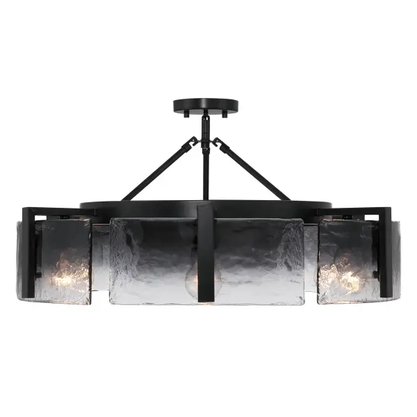Aenon 6-Light Semi-Flush Mount in Matte Black - Image 6