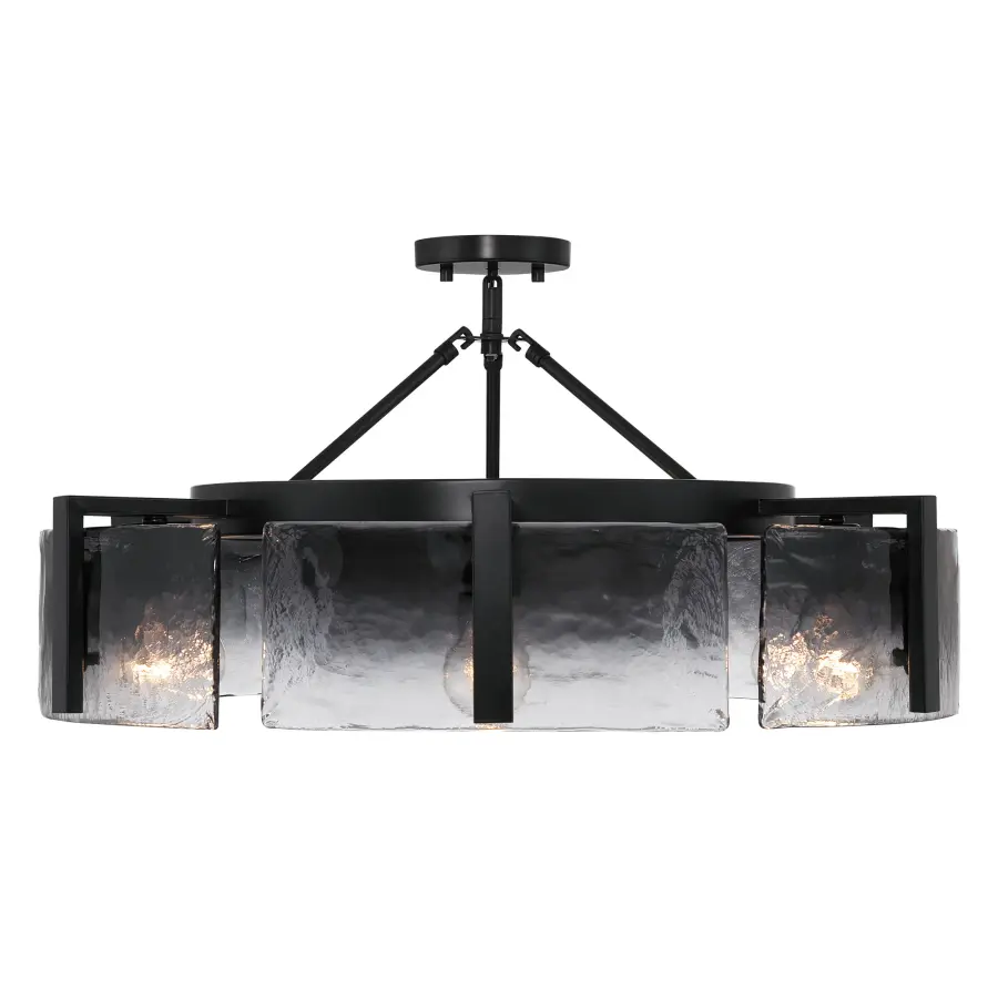 Aenon 6-Light Semi-Flush Mount in Matte Black - Image 6