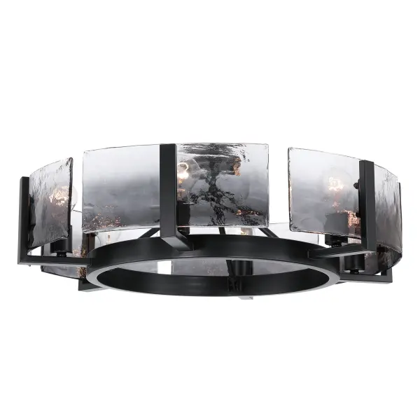 Aenon 6-Light Semi-Flush Mount in Matte Black - Image 7