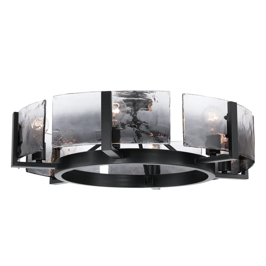 Aenon 6-Light Semi-Flush Mount in Matte Black - Image 7