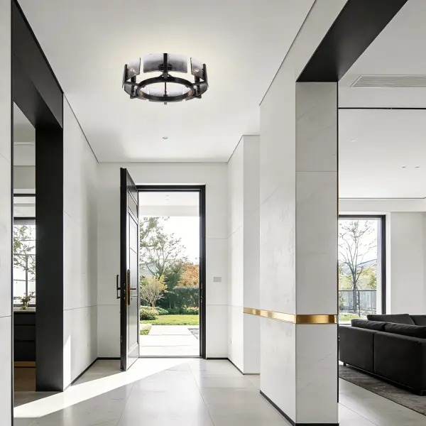 Aenon 6-Light Semi-Flush Mount in Matte Black - Image 8