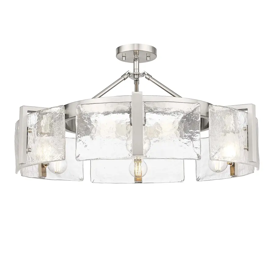 Golden Lighting Aenon 6-Light Semi-Flush Mount in Pewter - Image 1
