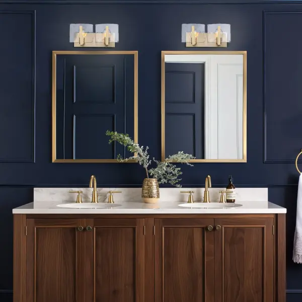 Golden Lighting Aenon 2-Light Vanity in Brushed Champagne Brass - Image 2