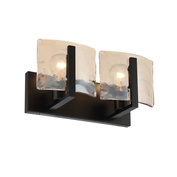 Aenon Two Light Vanity in Matte Black - Image 1