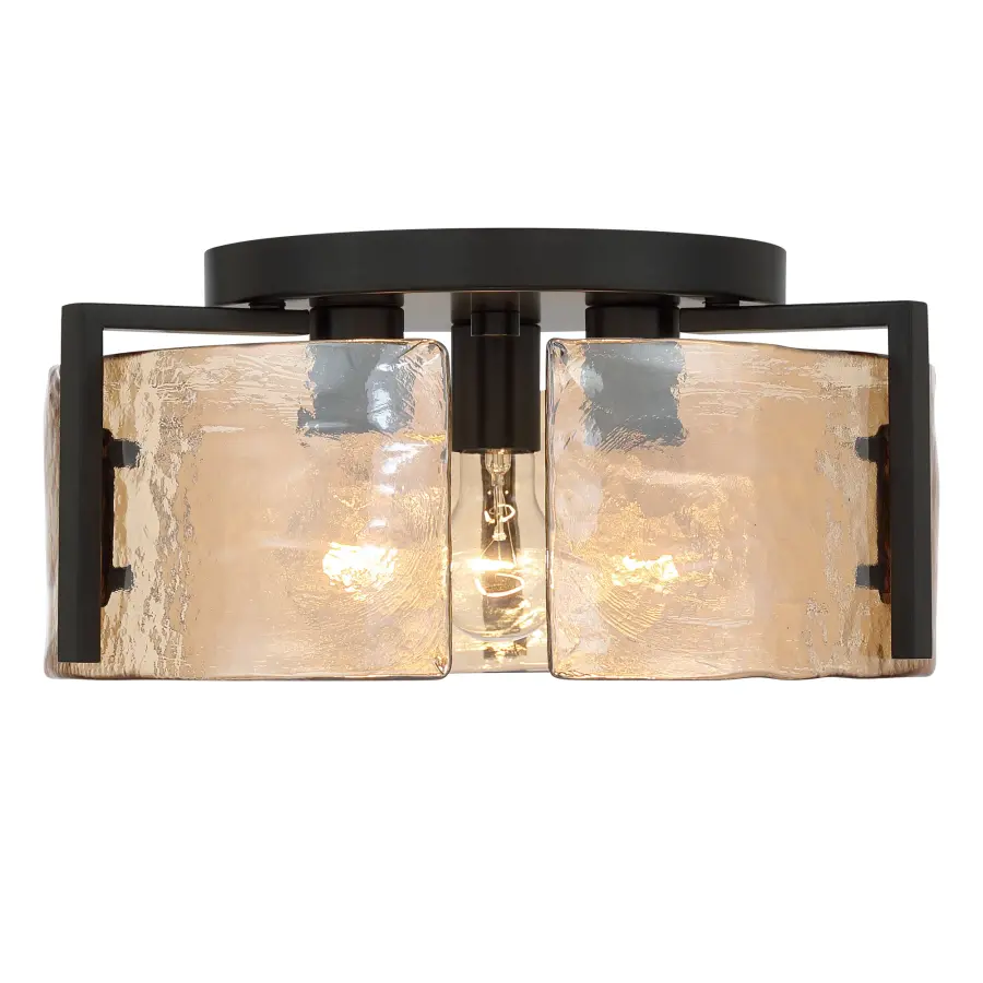 Aenon Three Light Flush Mount in Matte Black - Image 3