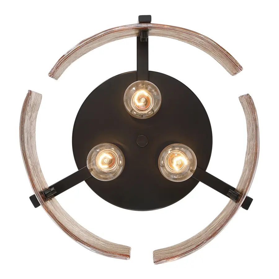 Aenon Three Light Flush Mount in Matte Black - Image 6