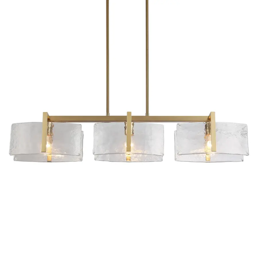 Golden Lighting Aenon 3-Light Island Light in Brushed Champagne Brass - Image 1