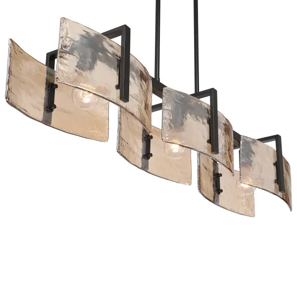 Aenon Three Light Island Pendant in Matte Black - Image 7