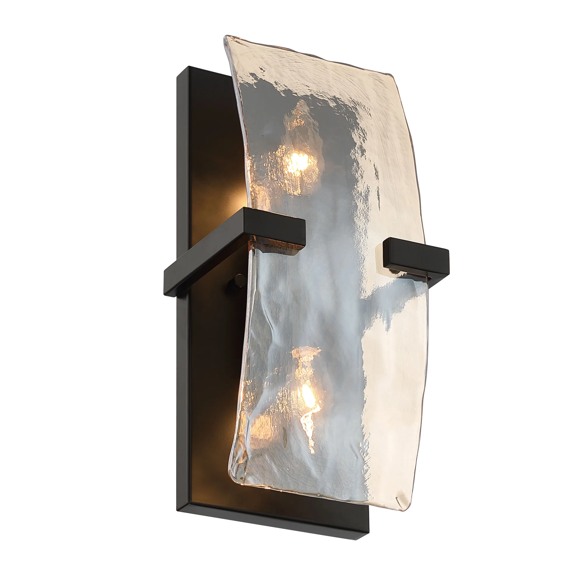 Aenon Two Light Wall Sconce in Matte Black
